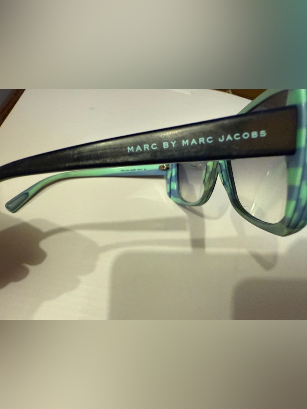 Marc by Marc Jacobs Sunglasses Green Gradient Oversized Chic Frames - Picture 8 of 9
